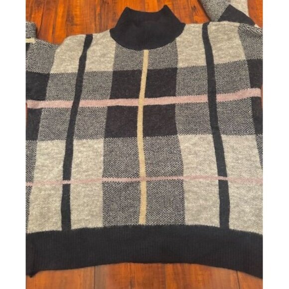 Marled Reunited Clothing Women Plaid Dark Academia Turtleneck Pullover Sweater M - Picture 3 of 7